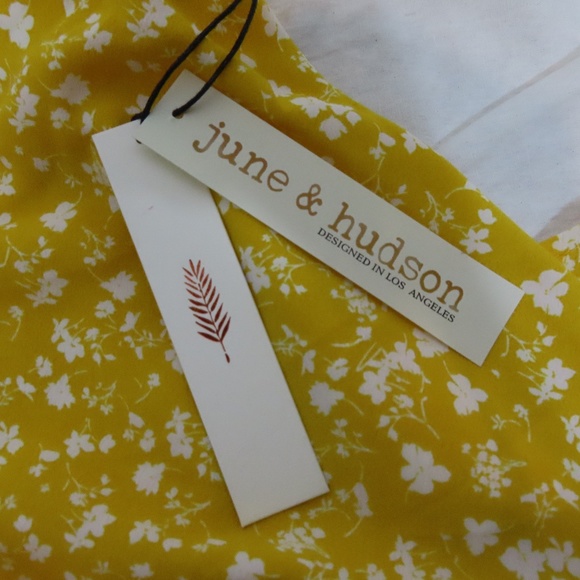 June & Hudson Yellow and White Floral Print Long Skirt - Picture 6 of 9